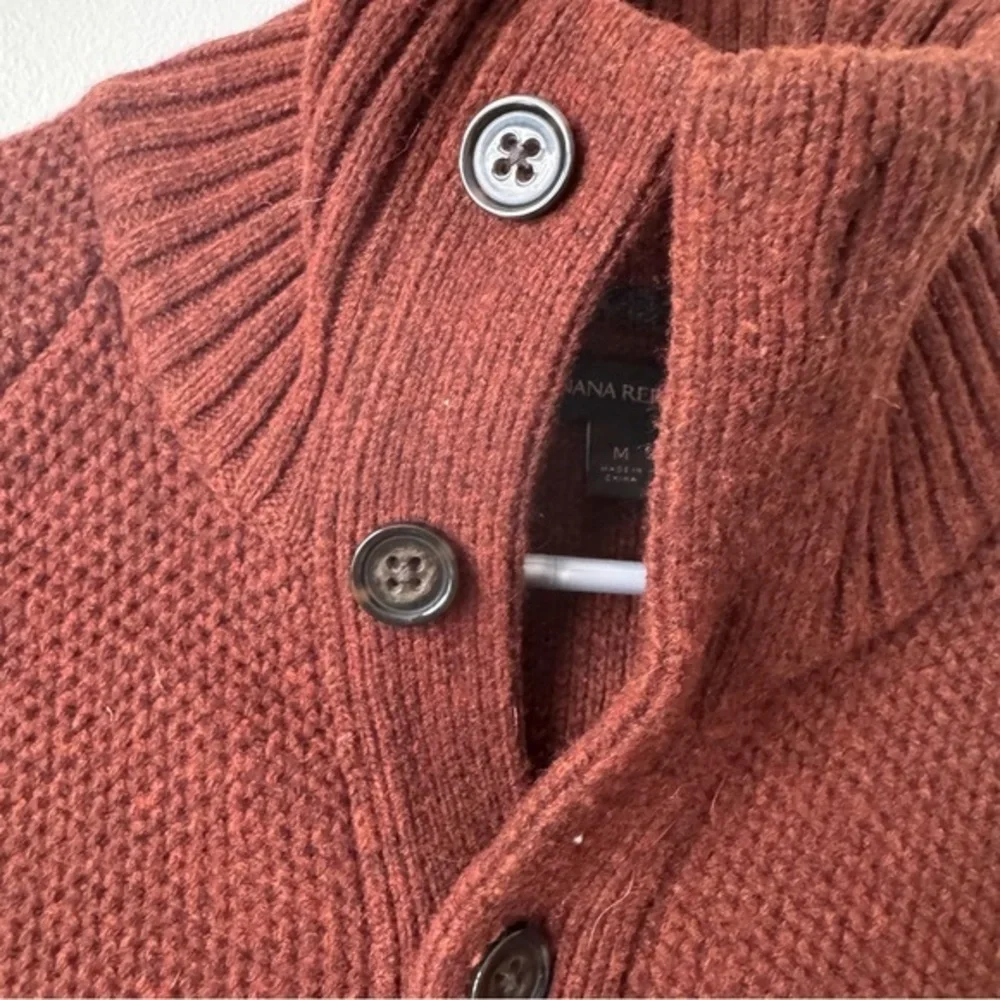 Banana Republic‎ Honeycomb Mock Dark Orange Pullover